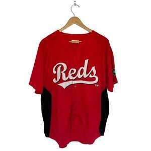 SCOTT ROLEN Cincinnati Reds SGA Replica #27 Button Up Home Jersey Shirt XL Scott